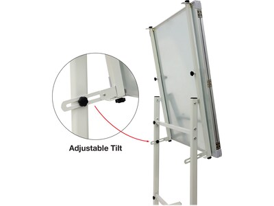 Excello Global Products Magnetic Mobile Folding Dry-Erase Whiteboard, 40" x 30" (EGP-HD-0482-RW)