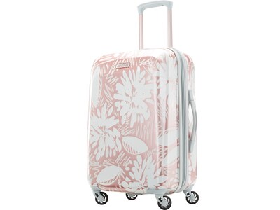 American Tourister Moonlight Plastic Hardside Luggage, Ascending Gardens Rose Gold (92504-5996)