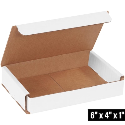 6 x 4 x 1 Crush-Proof Mailer, White, 50/Bundle (M641)