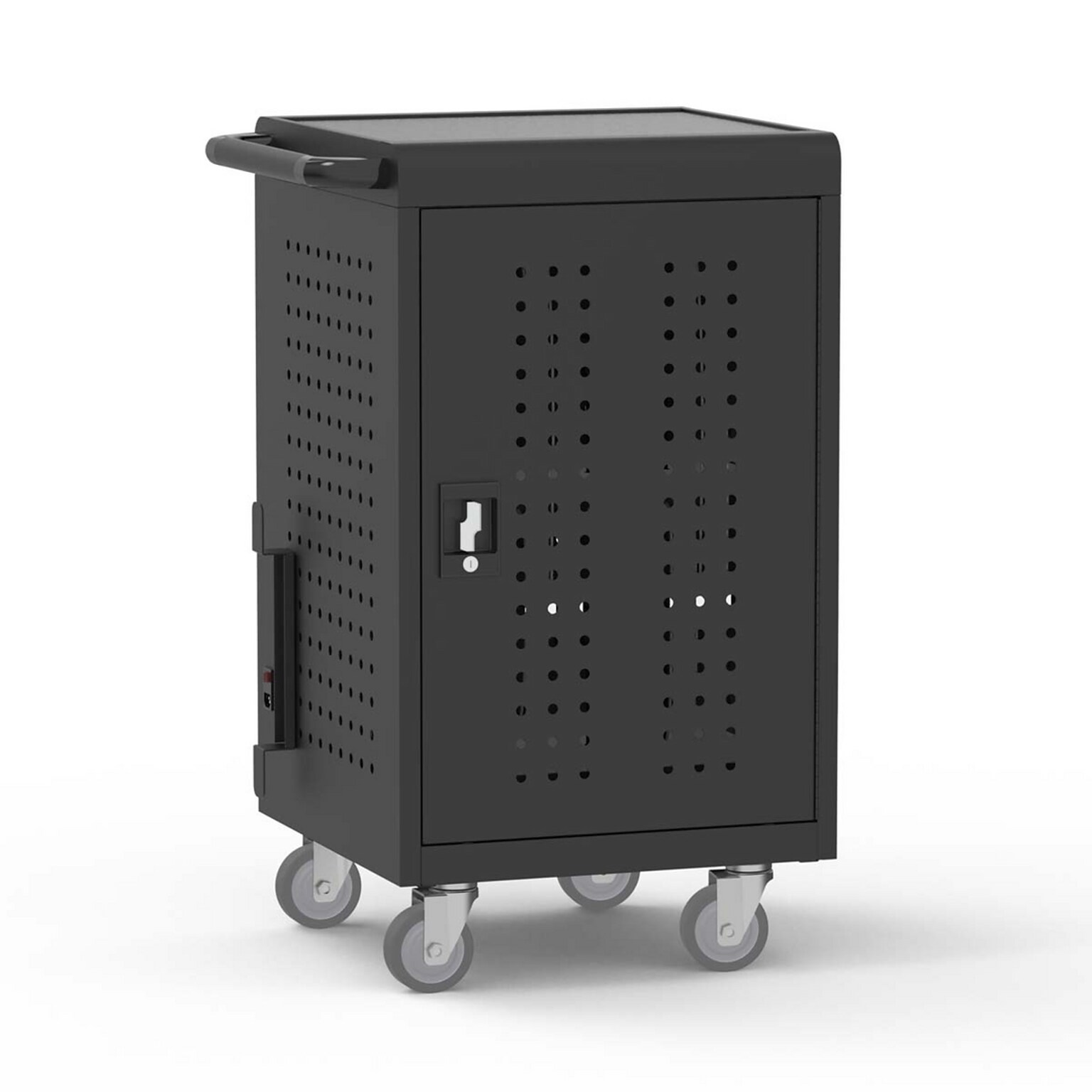 Luxor Lockable 30-Unit USB-C Secure Charging Cart, Black Powder-Coated Steel (CHMC002)