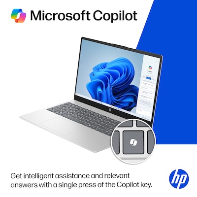 HP 15.6" FHD AI Laptop, Intel Core Ultra  5 225U, 8GB RAM, 512GB SSD, +9 Hour Battery, Windows 11 Home