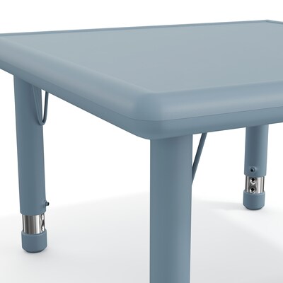 Flash Furniture Wren Square Activity Table, 24" x 24", Height Adjustable, Dusty Blue (YUYCX0022SQRDTB)