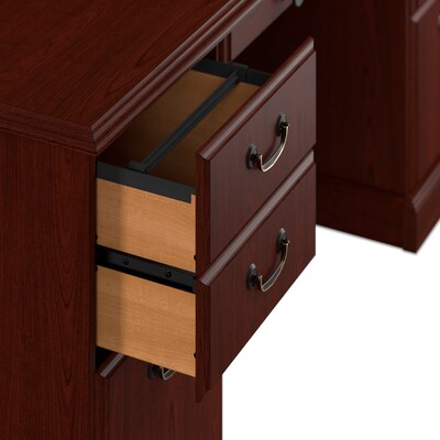 Bush Business Furniture 66"W Arlington Executive Desk with Drawers, Harvest Cherry (WC65566-03K)