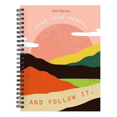 2027 TF Publishing Mahogany 6.5 x 8  Weekly & Monthly Standard Planner, Paperboard Cover, Multicolored (27-9232)