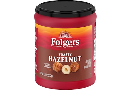 Folgers Toasty Hazelnut Ground Coffee, 9.6 oz. (2550011037)