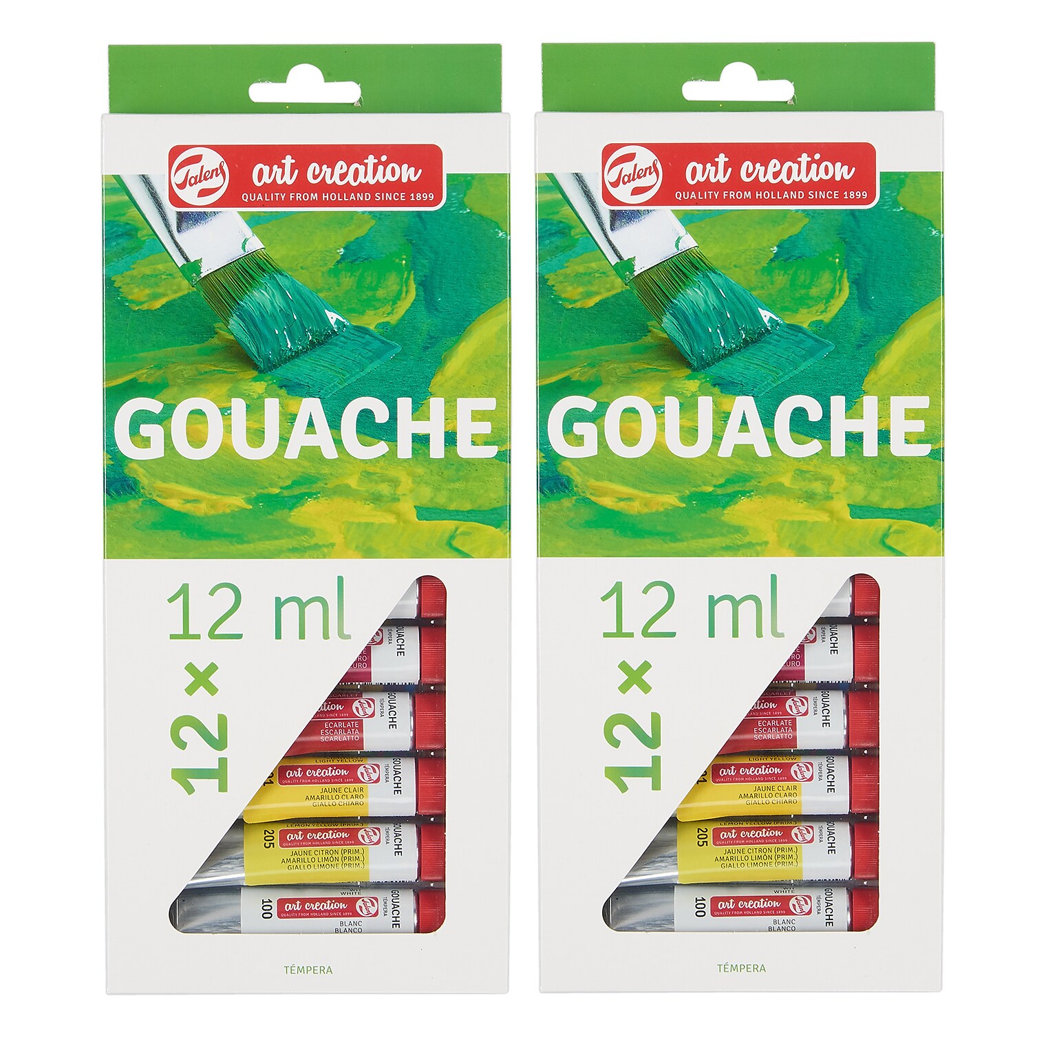 Talens Art Creation Gouache Paint, Assorted Colors, 12mL, 12/Set, 2 Sets/Bundle (TLN9021612M-2)
