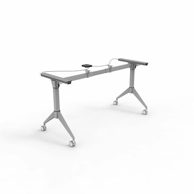 Lorell Spry Nesting Training Table Base, With Wheels, Silver (LLR60758)