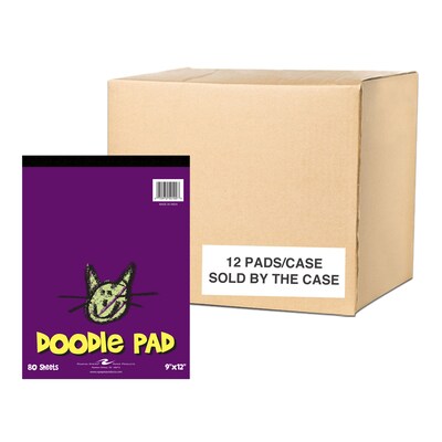 Roaring Spring Paper Products 9 x 12 Tape Bound Newsprint Sketch Pad, 80 Sheets/Pad, 12/Pack (50100CS)