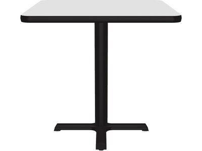 Correll Square-Shaped Dry-Erase Markerboard Cafe Table, 24 x 24, Frosty White/Black (BXT24DES-80)