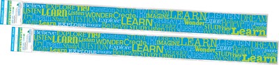 Barker Creek Double-Sided Border with Motivational Words, 35 x 3, Word Wall Learn, 24/Pack (BC3674