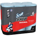 Scott Shop Towels Original, Blue, 55 Sheets/Standard Roll, 6 Rolls/Pk (75180)
