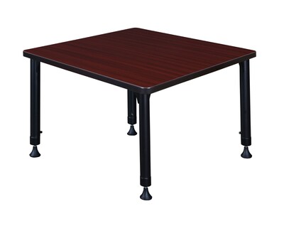 Regency Square Activity Table, 30" x 30", Height Adjustable, Mahogany (TB3030MHAPBK)