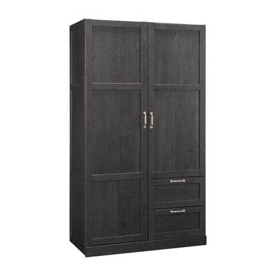 Sauder Select 71H Storage Armoire, 2 Drawers, Raven Oak (446895)