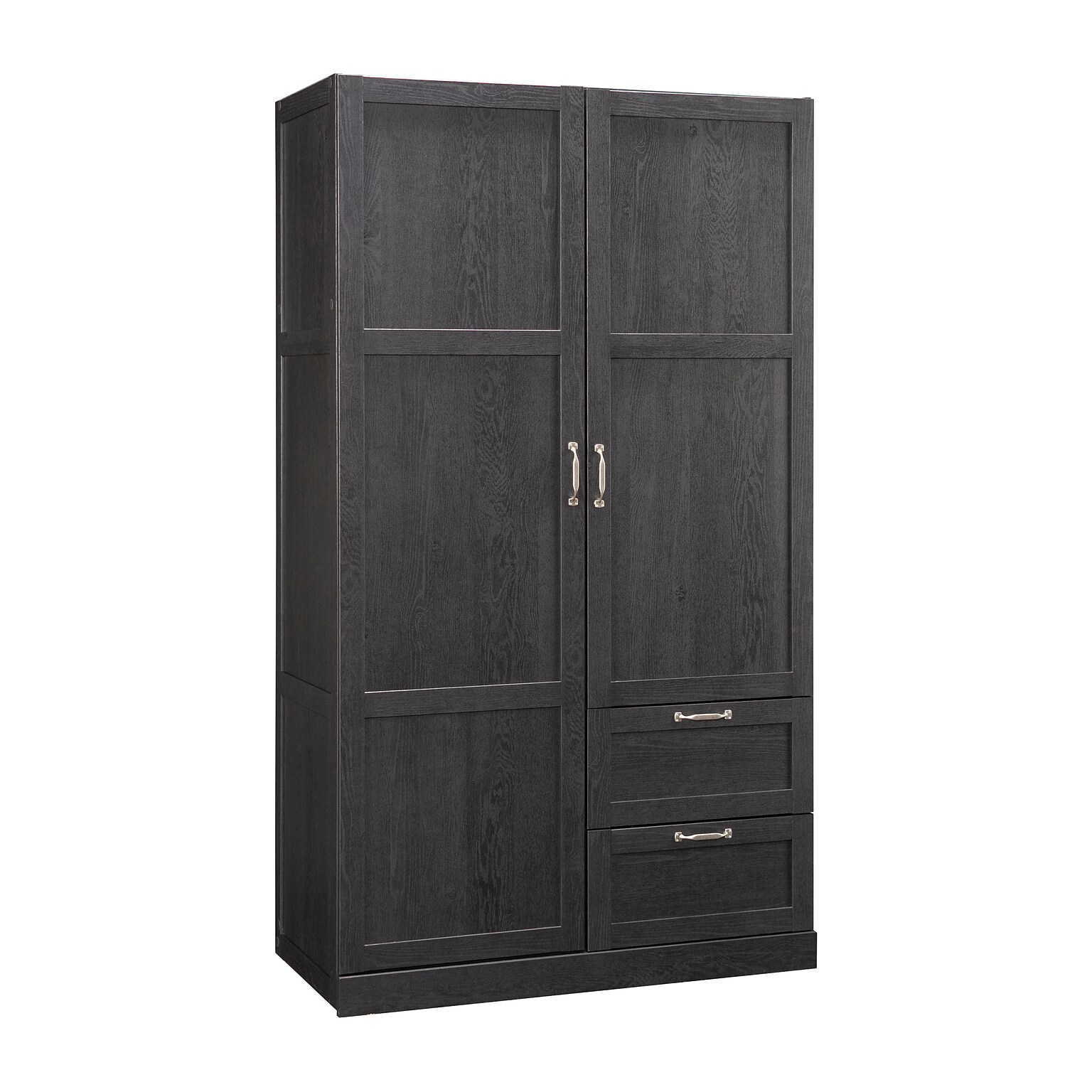 Sauder Select 71H Storage Armoire, 2 Drawers, Raven Oak (446895)