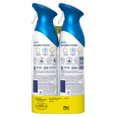 Febreze Air Freshener Aerosol, Ocean Scent, 8.8 oz., 2/Pack (48312)