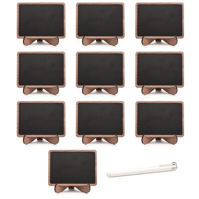 Excello Global Products Mini Chalkboards, 2.9" x 3.9", 10/Pack (MINICHLK)