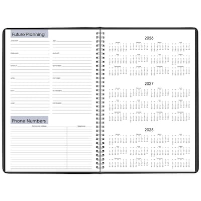 2027 AT-A-GLANCE DayMinder 8" x 12" Monthly Planner, Faux Leather Cover, Black (G470-00-27)