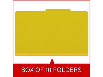Medical Arts Press Pressboard Classification Folder, 2 Dividers, 2" Expansion, Legal Size, Yellow, 1