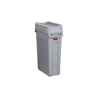 Rubbermaid Slim Jim Indoor Lid, Gray Plastic, 23 Gal. (FG267360GRAY)