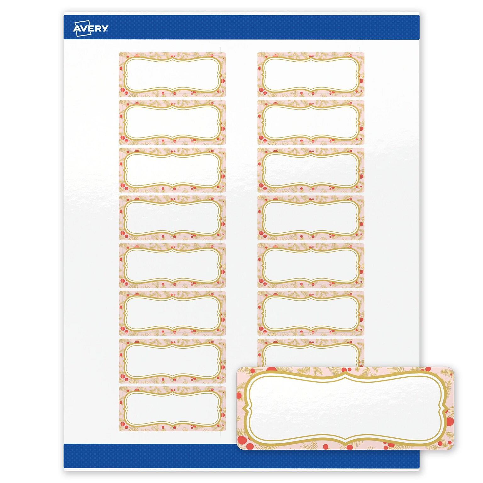 Avery Rectangle Multipurpose Labels, 1 x 2-5/8, White, 160/Pack (19479370486)