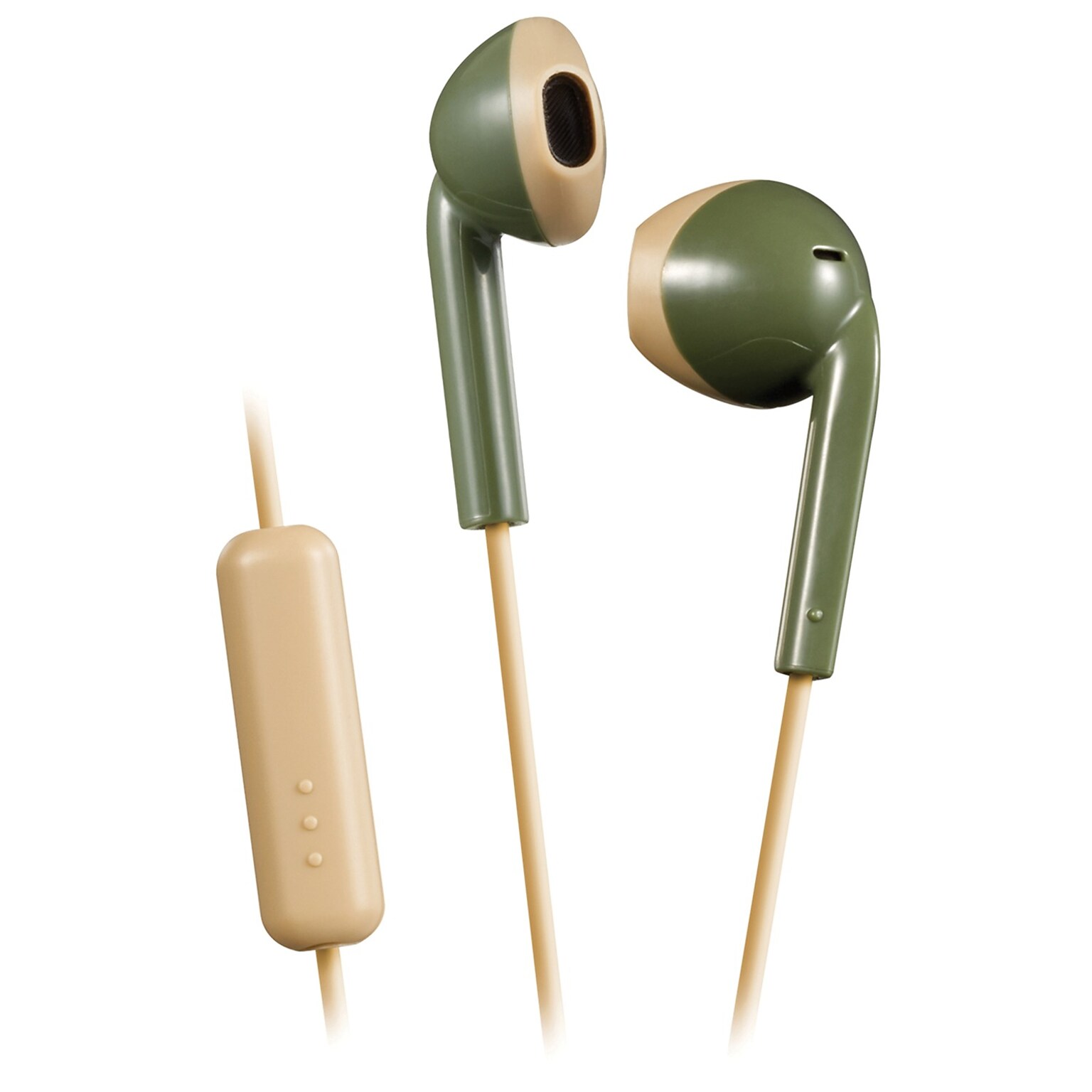 JVC Retro Earbuds with Microphone, Green (HAF19MGC)