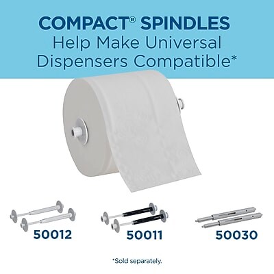 Compact Recycled Coreless Toilet Paper, 2-Ply, White, 1000 Sheets/Roll, 36 Rolls/Carton (19375)