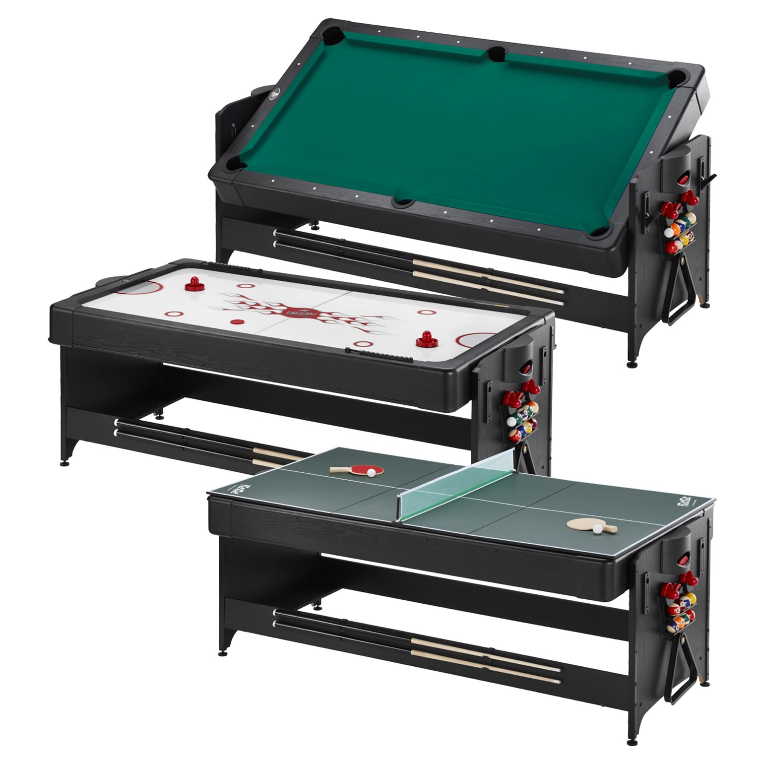 Fat Cat Original 3-in-1 7 Pockey Multi-Game Table Green (64-1046)