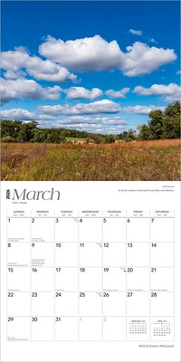 2026 BrownTrout Wisconsin Wild & Scenic 12" x 12" Monthly Wall Calendar (9798330706389)