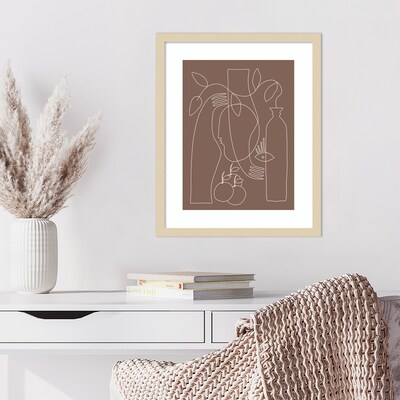 Amanti Art Shape Of Truth by Shatha Al Dafai Wood Framed Wall Art Print, 17" x 21" (A42675531979)
