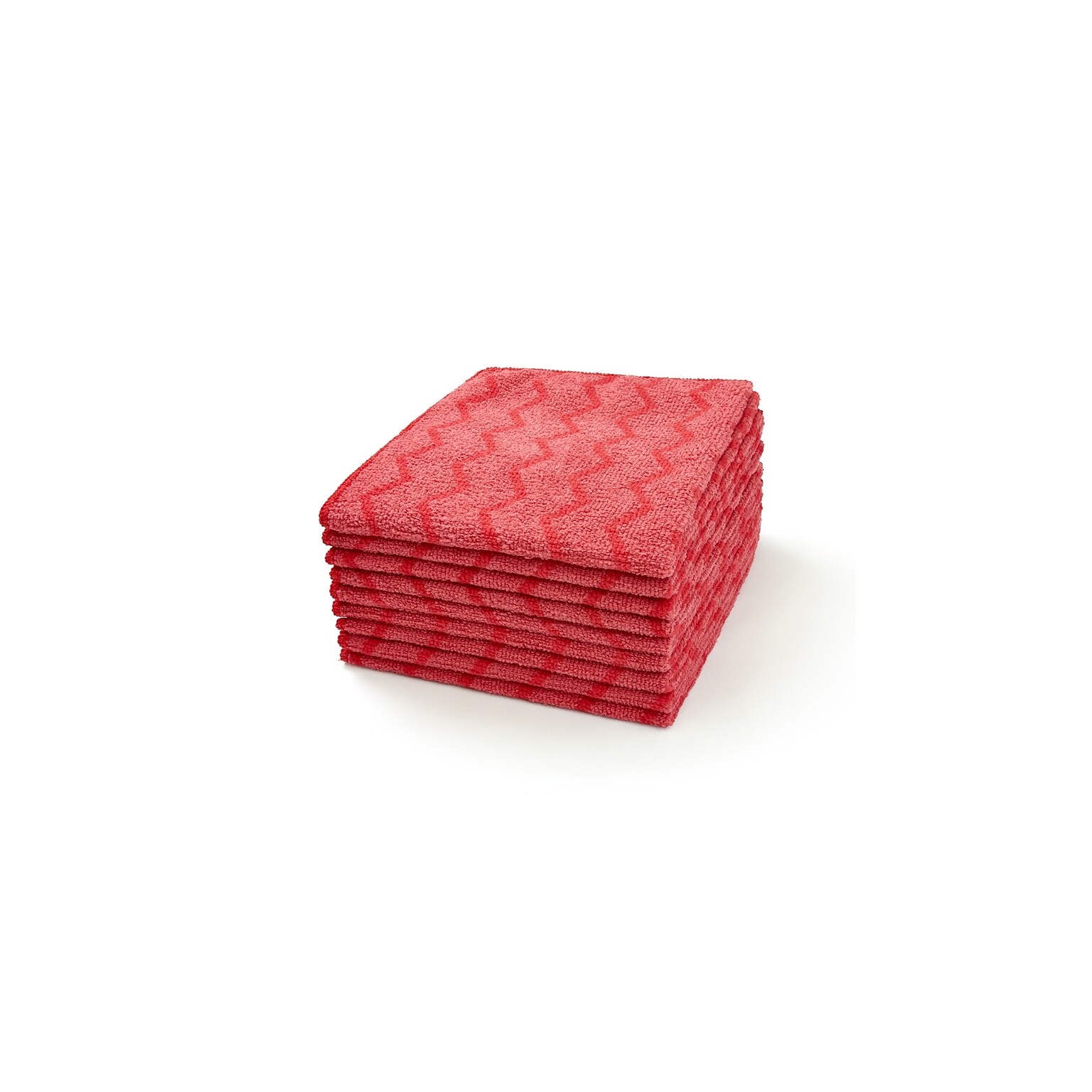 Rubbermaid HYGEN Microfiber Cleaning Rags, 16 x 16, Red, 12 Rags/Pack (FGQ62000RD00)