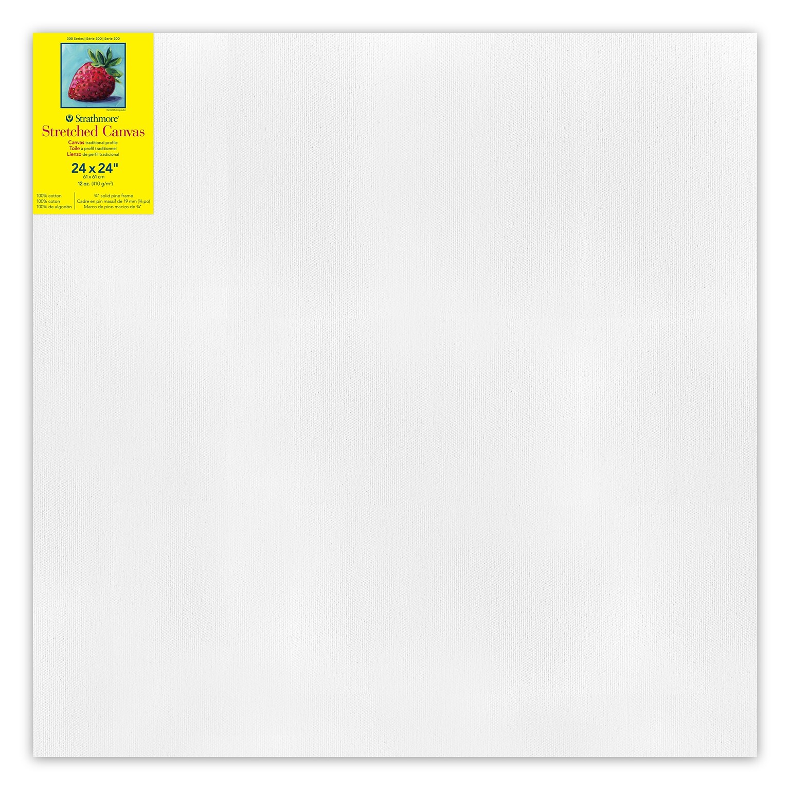 Strathmore 300 Series Primed Traditional Stretched Canvas, 24 x 24 (STT31324)