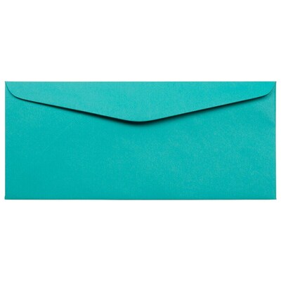 JAM Paper #9 Business Envelope, 3 7/8 x 8 7/8, Sea Blue, 100/Pack (1532901D)