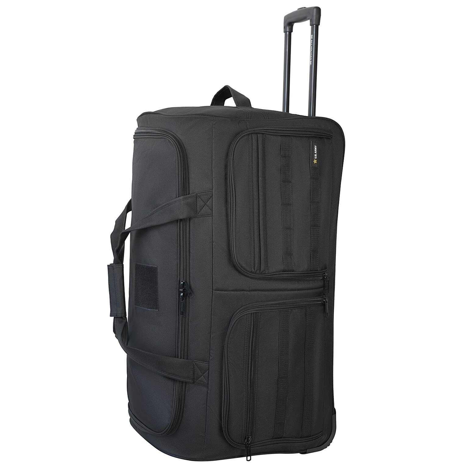 U.S. Army ROMEO 31 Polyester Telescoping Travel Duffel with Wheels, Black (USLROM31BLK)