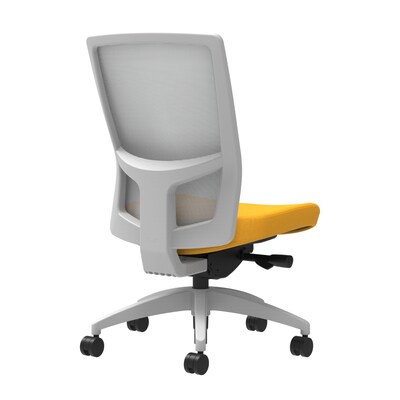 Union & Scale Workplace2.0™ Fabric Task Chair, Goldenrod, Integrated Lumbar, Armless, Advanced Synchro-Tilt Seat Control (53564)