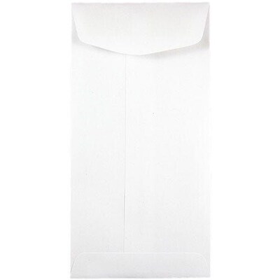 JAM PAPER #7 Coin Envelopes, 3 1/2 x 6 1/2, White, 100/Pack (95083D)