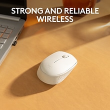 Logitech M170 Wireless Ambidextrous Optical Mouse, Off-White (910-006864)