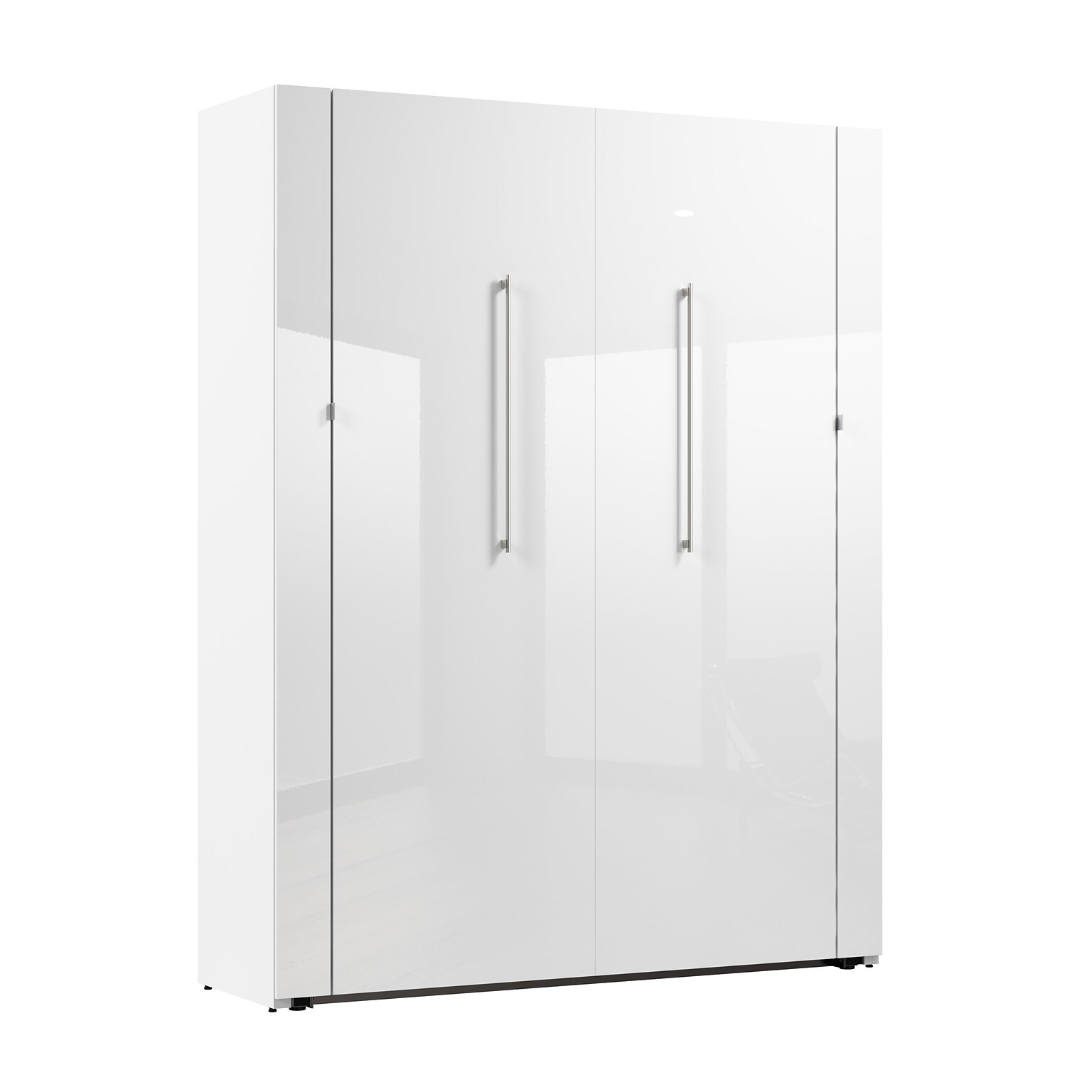 Bestar Avalon 67W Queen Murphy Bed - High-Gloss White