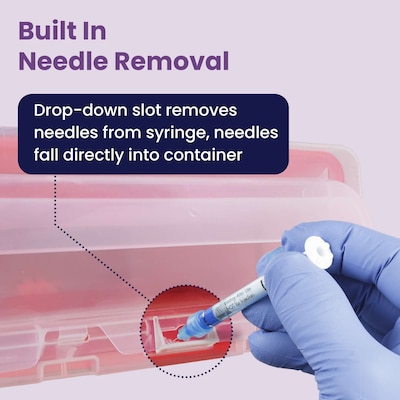 ProHeal Large Sharps Containers for Home Use, 5.4 Quart Needle Disposal for Biohazard Medical Waste, 3/Pack (PH-16386H)