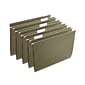 Staples® Hanging File Folder, 5-Tab, Letter Size, Standard Green, 25/Box (ST116764)