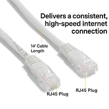 NXT Technologies™ NX56839 14 CAT-6 Cable, Gray