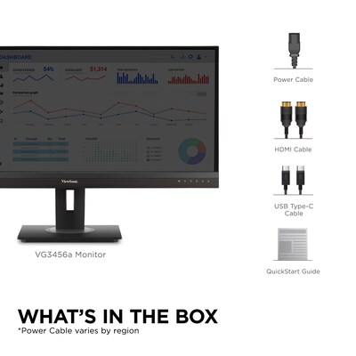 ViewSonic 34" 100Hz LCD Monitor, Black (VG3456A)