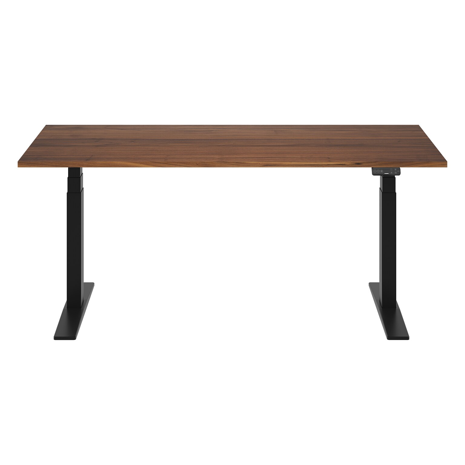 FlexiSpot E7 Commercial 72W Electric Rectangular Adjustable Standing Desk, Black Walnut/Black (E7BCOM7230-BW)