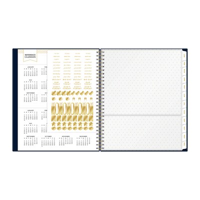 2026 Blue Sky 10" x 8"  Monthly Personal Organizer, Plastic Cover, Navy (155323)
