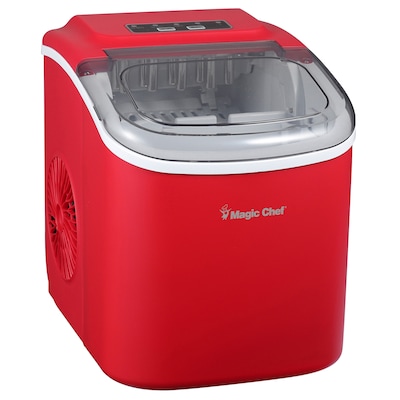 Magic Chef Portable Countertop Ice Maker, 27 Lbs. per Day, Red (MCIM27R)