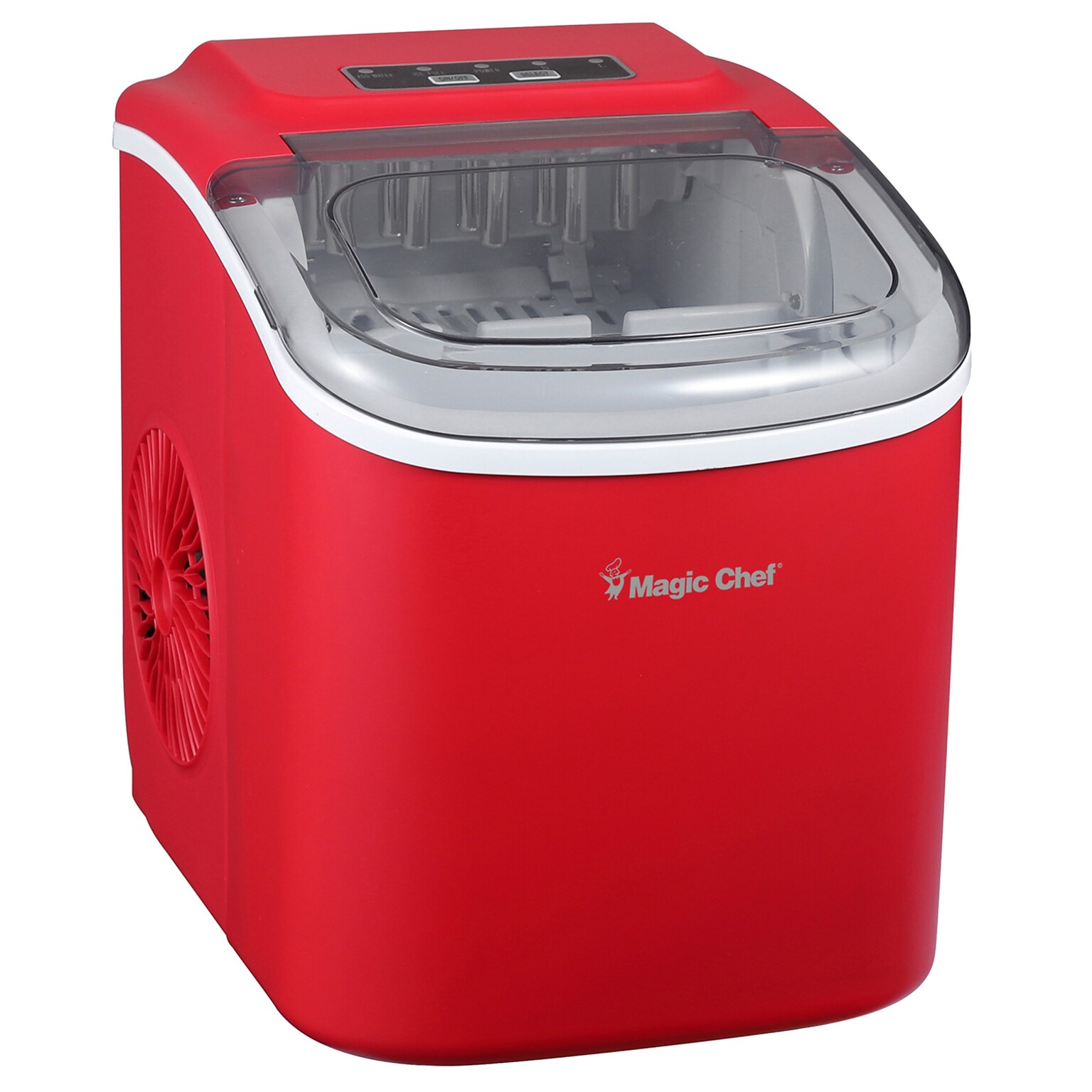 Magic Chef Portable Countertop Ice Maker, 27 Lbs. per Day, Red (MCIM27R)
