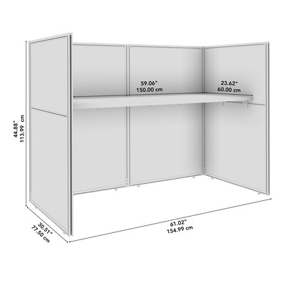 Bush Business Furniture Easy Office 45"H x 61"W Cubicle Panel Workstation, Natural Elm (EOD260NE-03K)