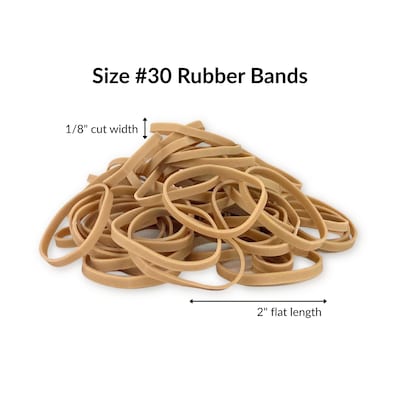 Alliance Sterling Multi-Purpose #30 Rubber Bands, 2" x 1/8", 1500/Pack (24305)