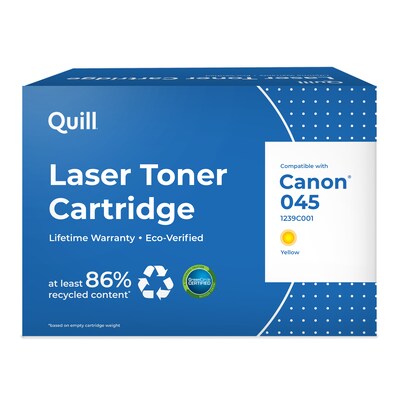 Quill Brand® Remanufactured Yellow Standard Yield Toner Cartridge Replacement for Canon 045 (1239C001) (Lifetime Warranty)