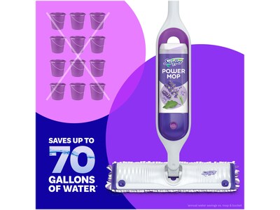 Swiffer PowerMop Deodorizing Floor Cleaner Refill, Lavender Scent, 25.3 fl. oz. (08421)