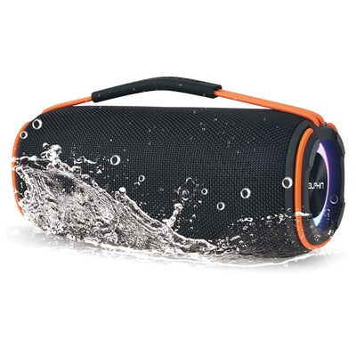 Dolphin Audio Diver Sport Wireless Bluetooth Portable Speaker with Lights, Waterproof, Black (DR-60)